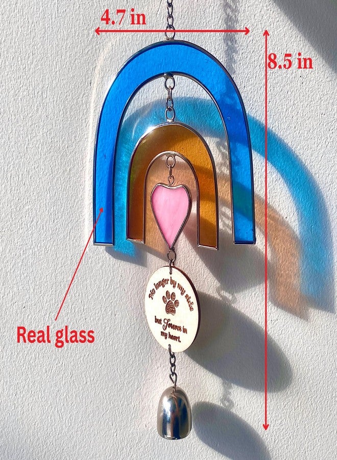 2IMT Pet Memorial Wind Chime, Stained Glass Suncatcher Rainbow Bridge Dog Memorial Gifts, Memorial Gifts for Loss of Dog Passing Away Gift, Pet Memorial Gift for Dogs, In Memory Of Dogs, Bereavement Window - Image 2